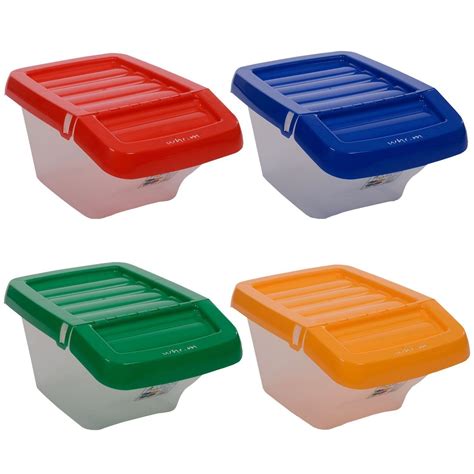 plastic boxes with hinged lids